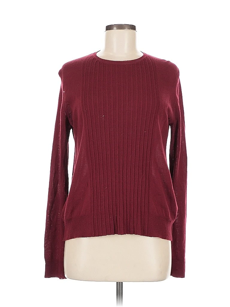 Pre-owned Tommy Hilfiger Pullover Sweater In Burgundy