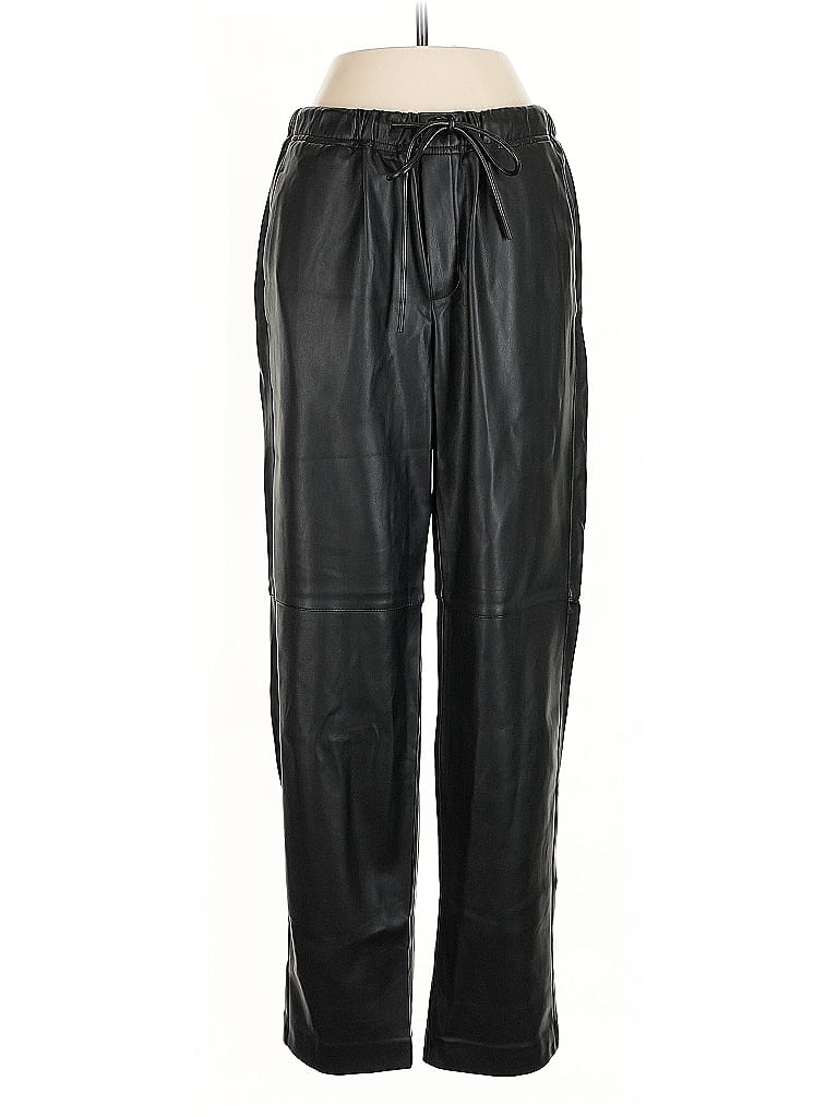 Pre-owned Mng Faux Leather Pants In Black