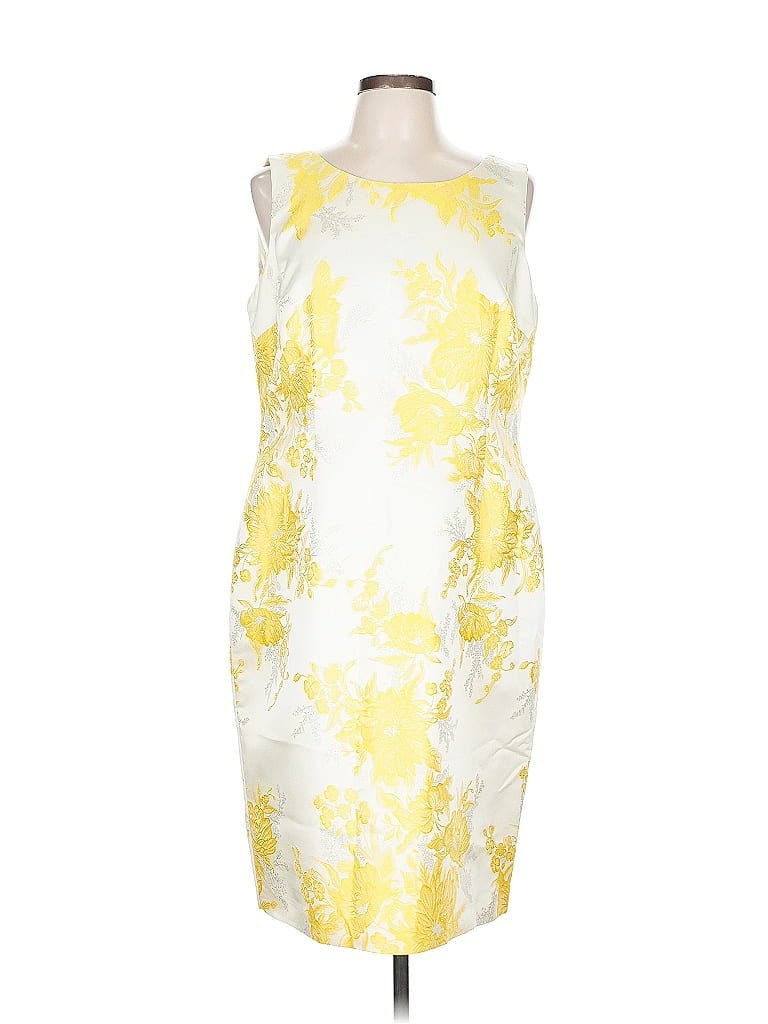 Click to view more detailed imagery on our partner's website Pre-owned Albert Nipon Cocktail Dress In Yellow