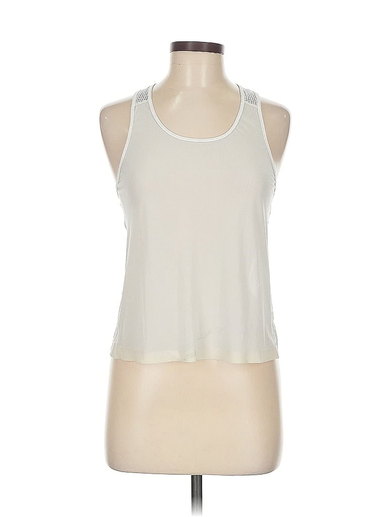 Pre-owned Lululemon Athletica Tank Top Ivory Halter Neckline Tops In White