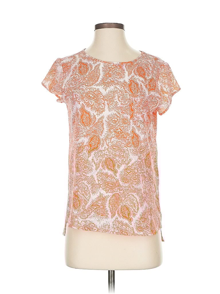 Pre-owned The Limited Short Sleeve Blouse In Orange