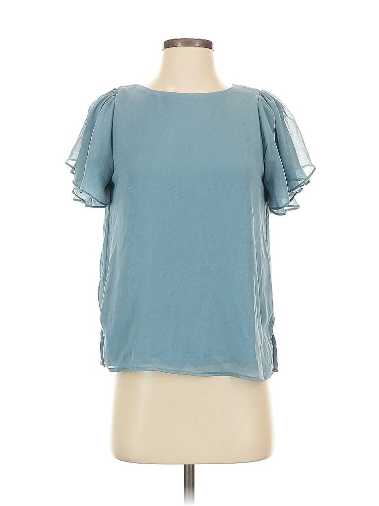 VINCE CAMUTO Pre-owned Short Sleeve Blouse In Blue