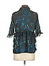 Especia 100% Polyester Teal Blue 3/4 Sleeve Blouse Size S - photo 2