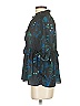 Especia 100% Polyester Teal Blue 3/4 Sleeve Blouse Size S - photo 5