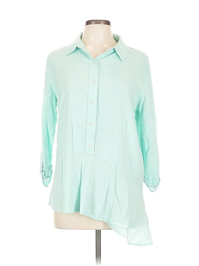 Pre-owned Westbound 3/4 Sleeve Blouse In Blue