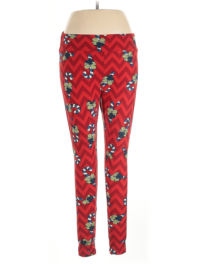 LULAROE Pre-owned Leggings In Red