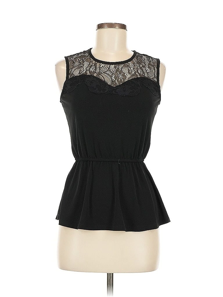 Pre-owned Studio Y Sleeveless Blouse In Black