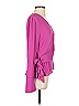 Atlein Collective 100% Polyester Pink Purple Side Tie Top Size 8 - photo 4