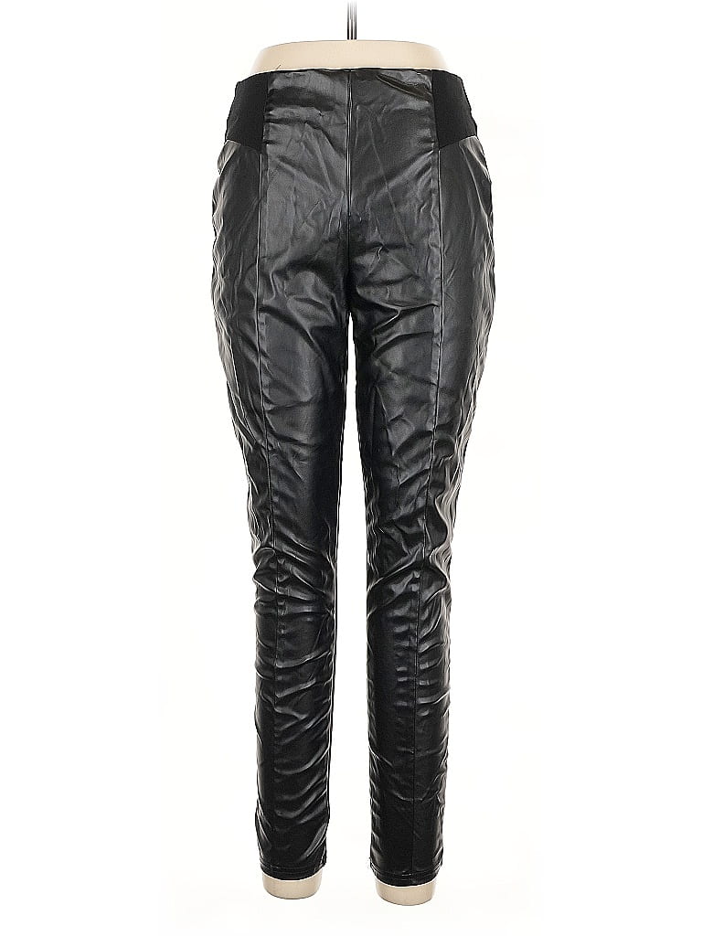 INC INTERNATIONAL CONCEPTS Pre-owned Faux Leather Pants In Black