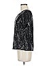 Ella Moss 100% Nylon Metallic Silver Short Sleeve Blouse Size M - photo 5