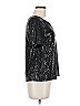 Ella Moss 100% Nylon Metallic Silver Short Sleeve Blouse Size M - photo 4