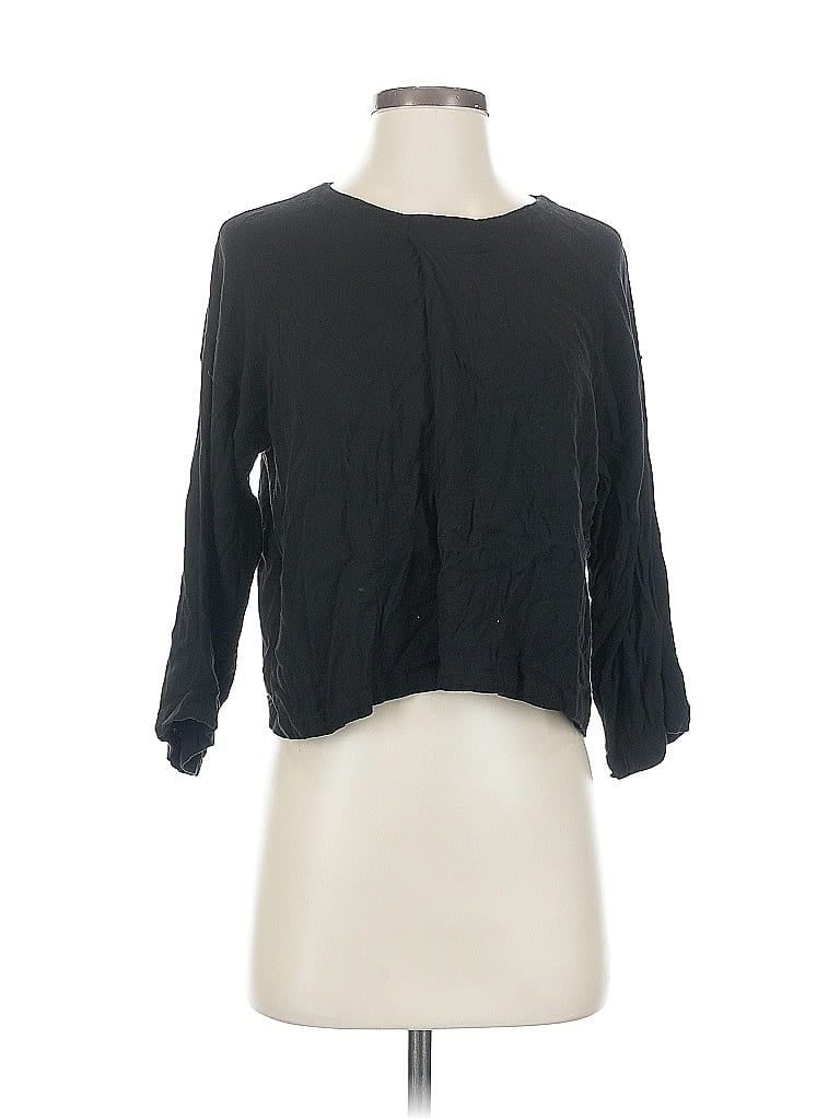 Pre-owned Assorted Brands 3/4 Sleeve Blouse In Black