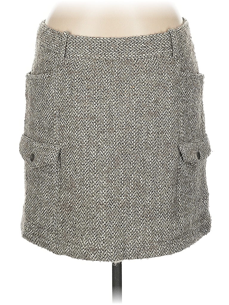 Pre-owned Eddie Bauer Wool Skirt In Gray