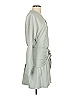 Tibi 100% Polyester Solid Gray Blue Chalky Drape Wrap Dress Size 4 - photo 4