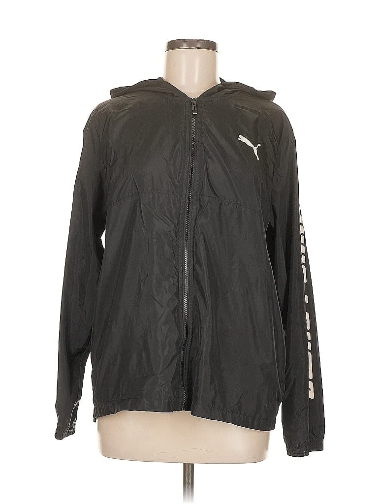 PUMA Pre-owned Windbreaker Jacket In Black