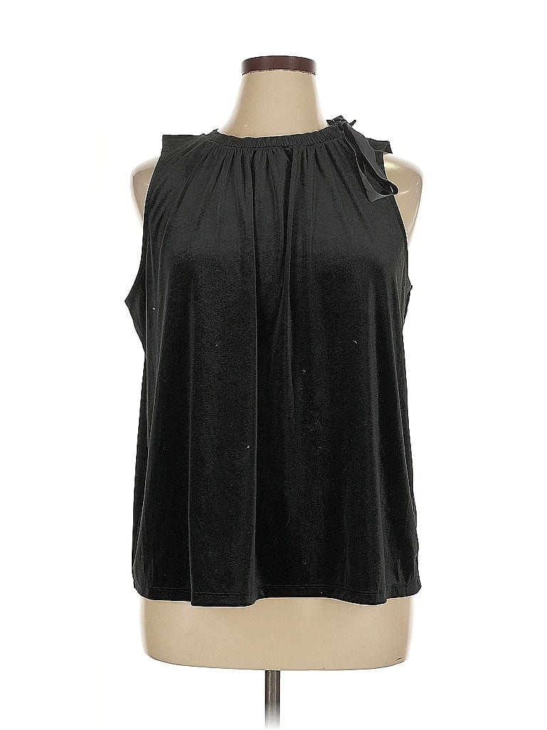 Pre-owned Ann Taylor Sleeveless Blouse In Black