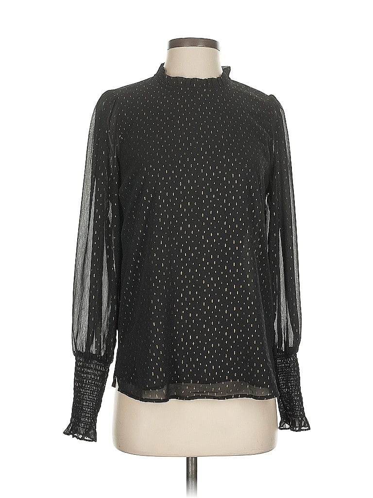 Pre-owned Rachel Zoe Tjx Long Sleeve Blouse In Black