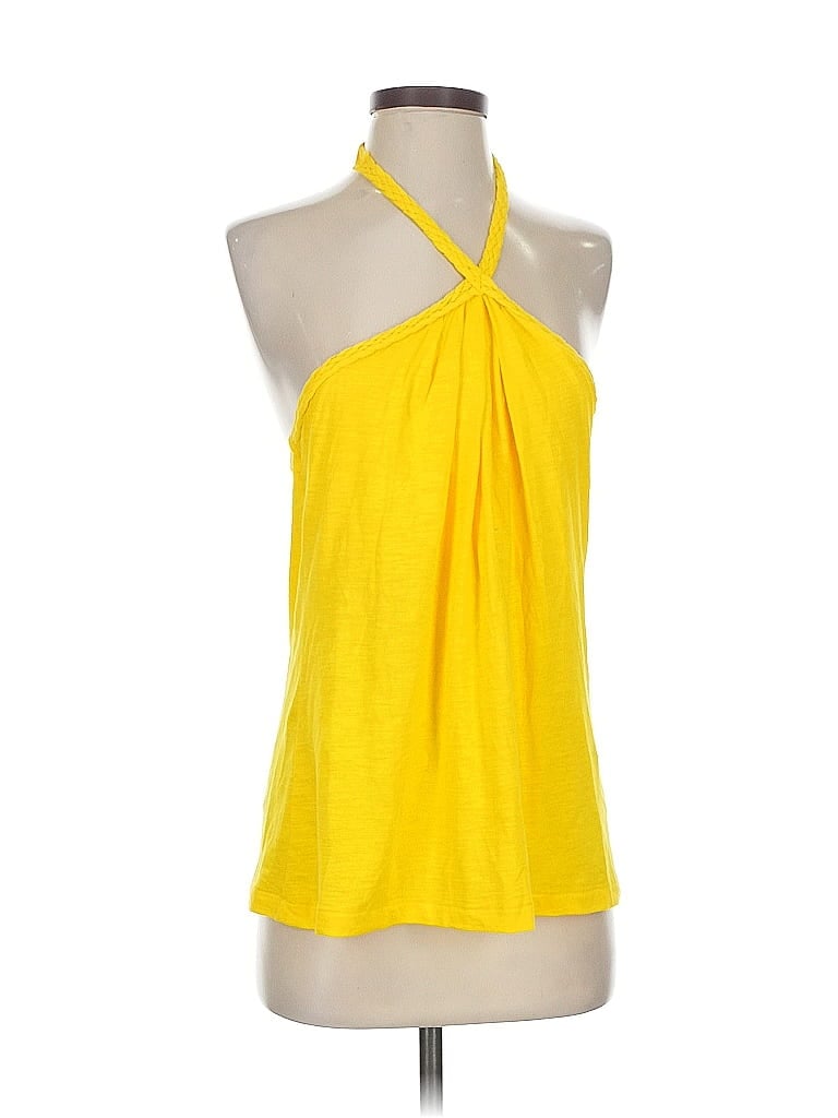 Pre-owned Banana Republic Factory Store Tank Top Yellow Halter Neckline Tops
