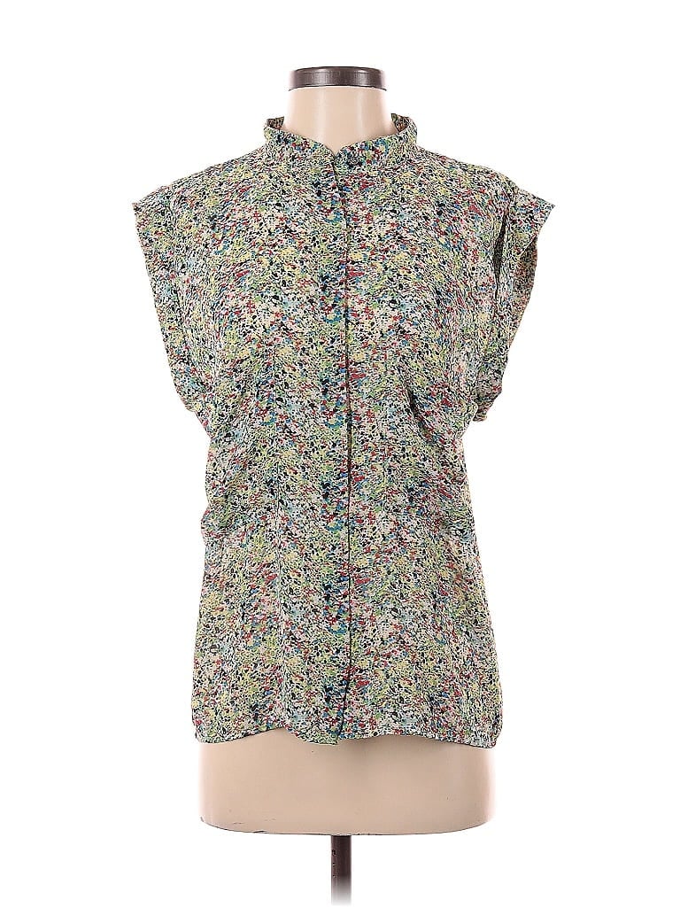 Pre-owned Patterson J. Kincaid Sleeveless Blouse In Green