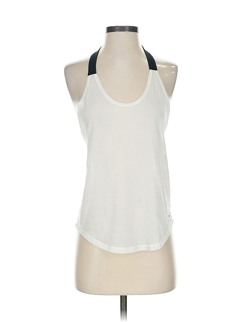 NIKE Pre-owned Tank Top Ivory Halter Neckline Tops In White