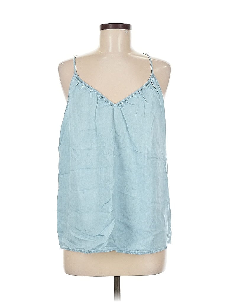 Pre-owned Ann Taylor Loft Outlet Sleeveless Blouse In Blue