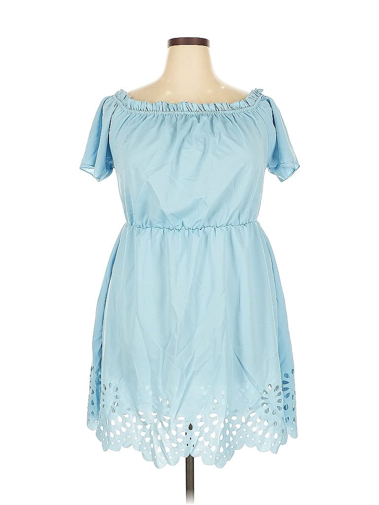 SHEIN Pre-owned Casual Dress In Blue