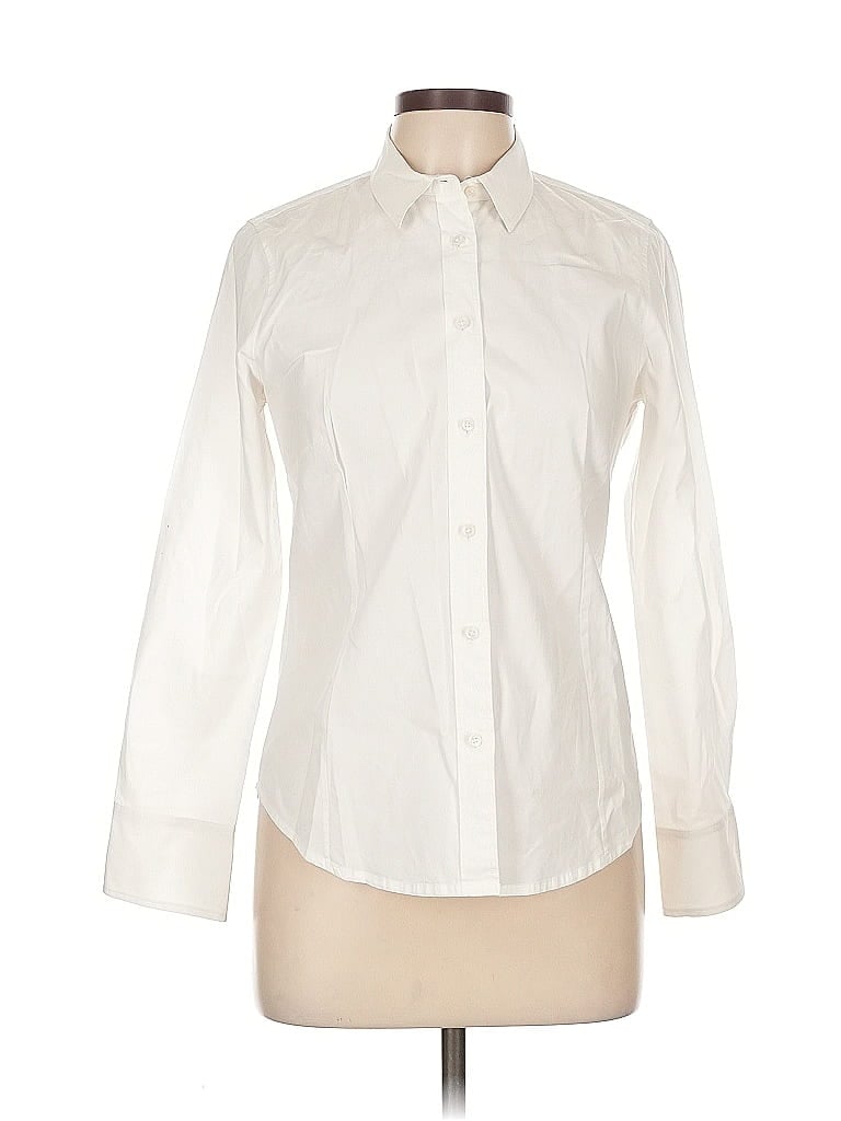 Pre-owned J.crew 365 Long Sleeve Button Down Shirt In White