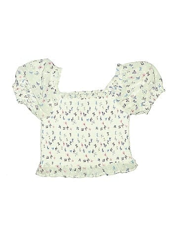 Aqua Short Sleeve Blouse (view 1)