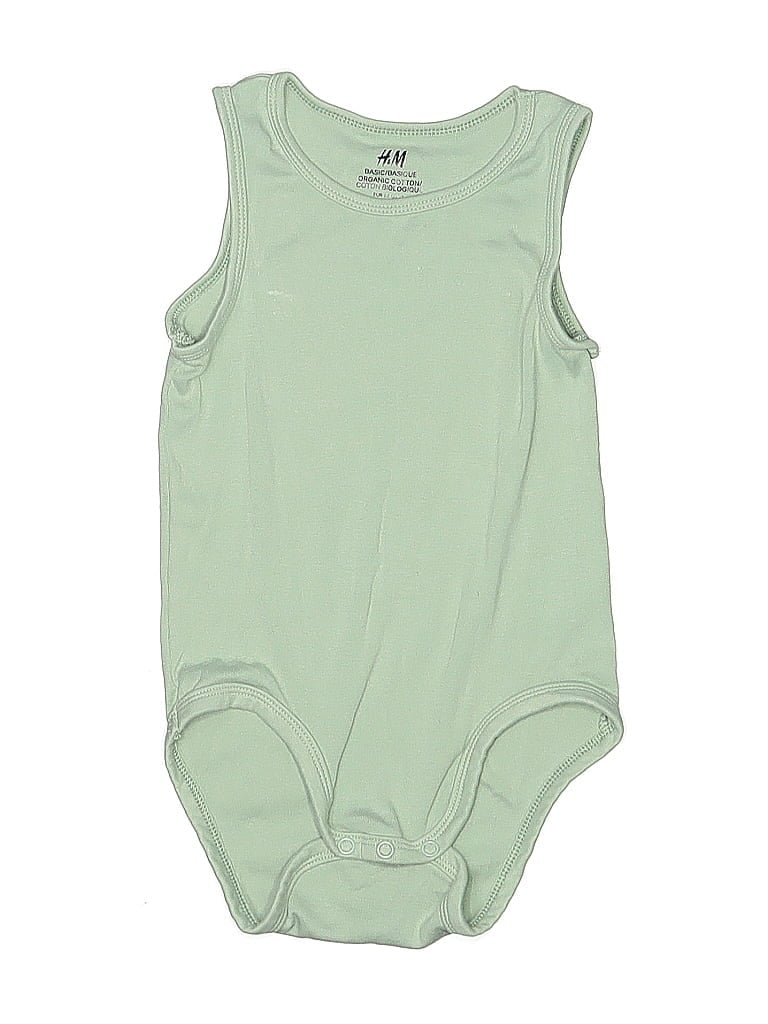 H&M Pre-owned Kids' Short Sleeve Onesie In Green