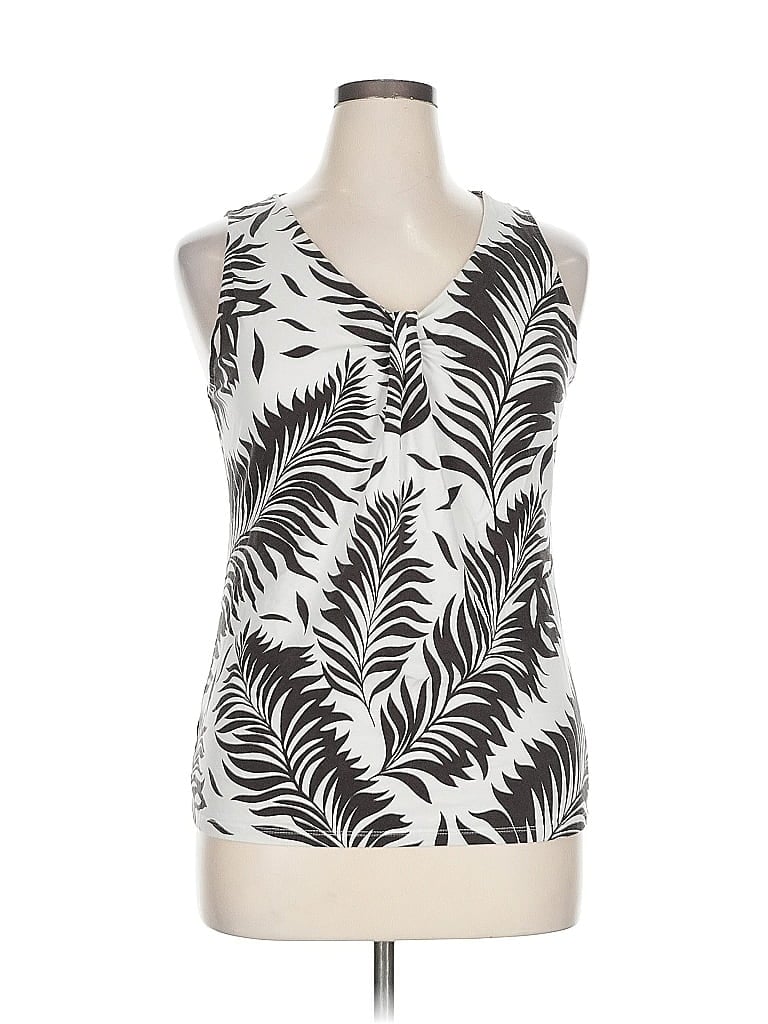 Pre-owned Ann Taylor Factory Sleeveless Blouse In White