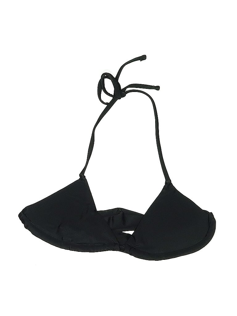 Click to view more detailed imagery on our partner's website Pre-owned Unbranded Swimsuit Top Black Solid Pattern Swimwear