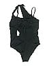 Becca Solid Black One Piece Swimsuit Size S - photo 2