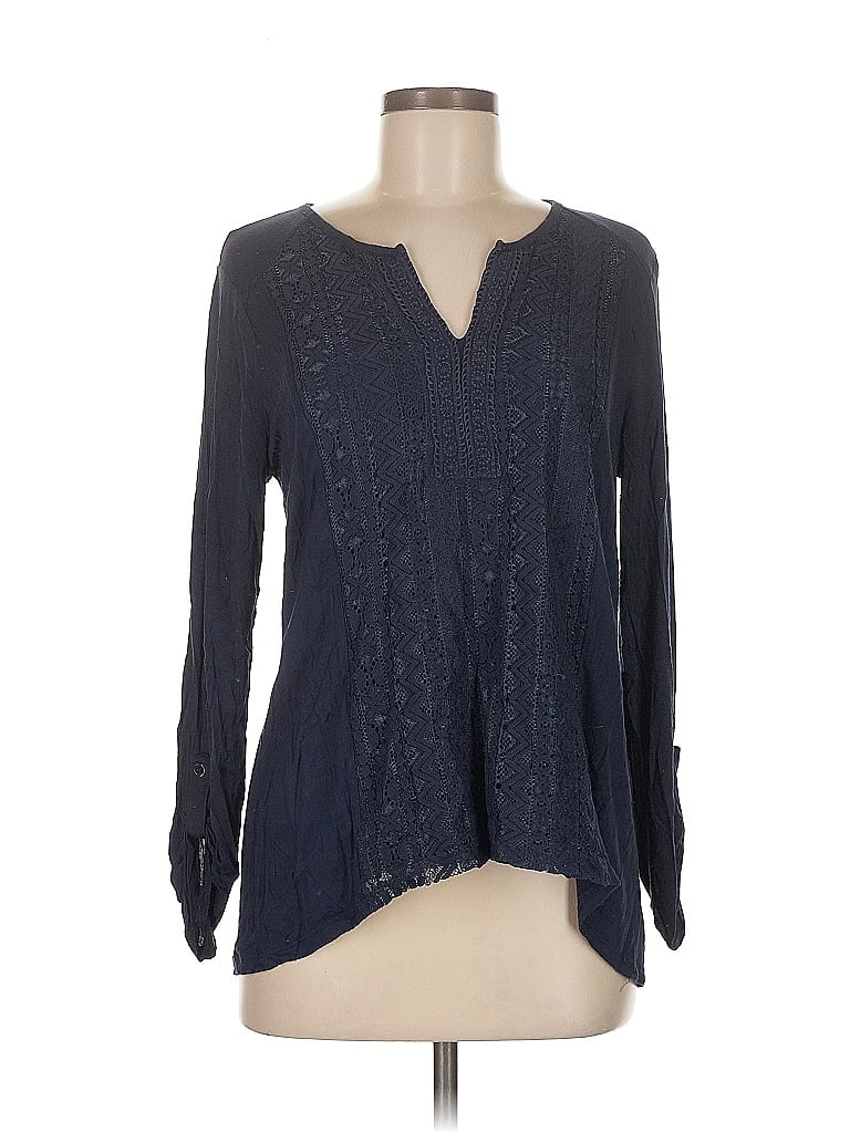 Pre-owned Rxb Long Sleeve Blouse In Blue