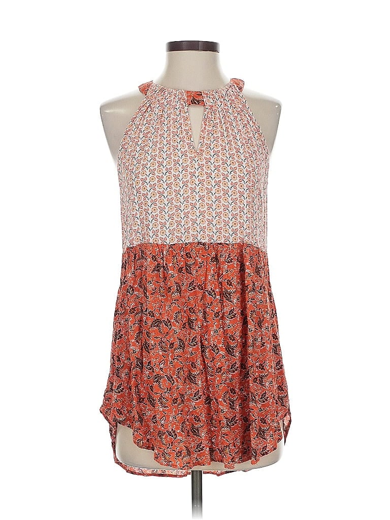Pre-owned Jane And Delancey Sleeveless Blouse In Orange