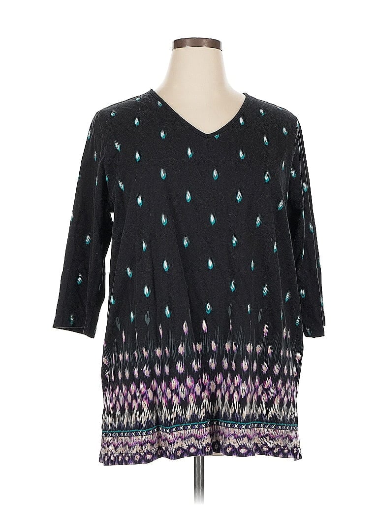 Pre-owned Ulla Popken 3/4 Sleeve Blouse In Blue