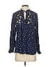 Vanessa Virginia Blue Long Sleeve Blouse Size 4 - photo 1