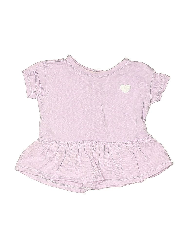 Pre-owned Carter's Babies' Short Sleeve Top Pink Sweetheart Neckline Tops