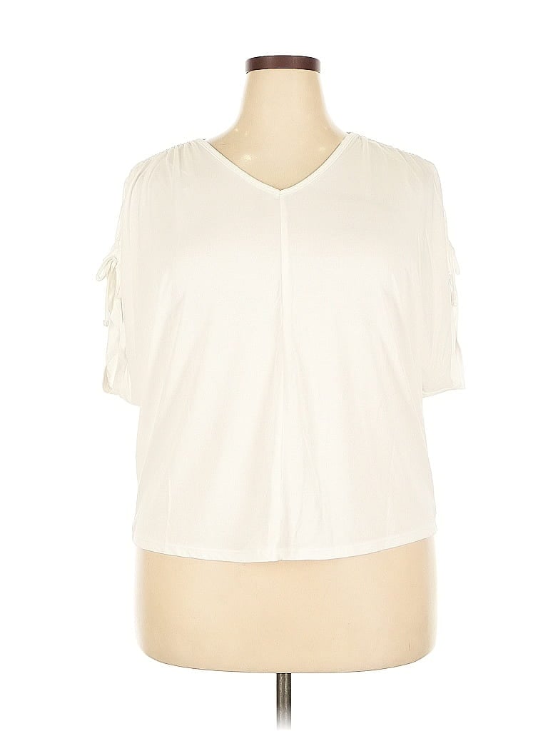 Pre-owned Simply Vera Vera Wang Short Sleeve T-shirt In White