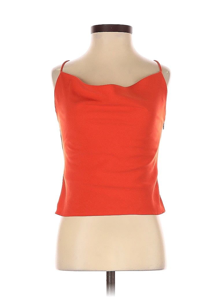Pre-owned Superdown Sleeveless Top Orange Sweetheart Neckline Tops