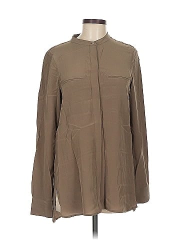 Vince. Long Sleeve Silk Top (view 1)