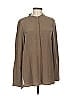 Vince. 100% Silk Brown Long Sleeve Silk Top Size 8 - photo 1