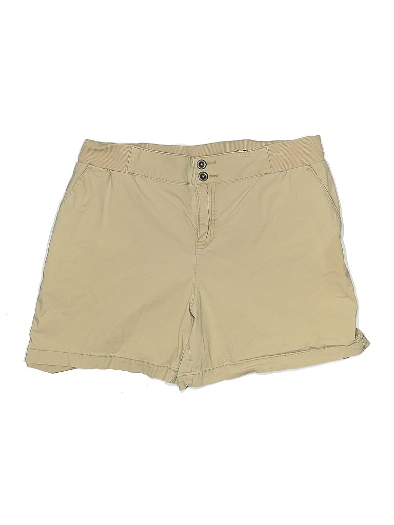 Pre-owned Lane Bryant Outlet Khaki Shorts In Brown
