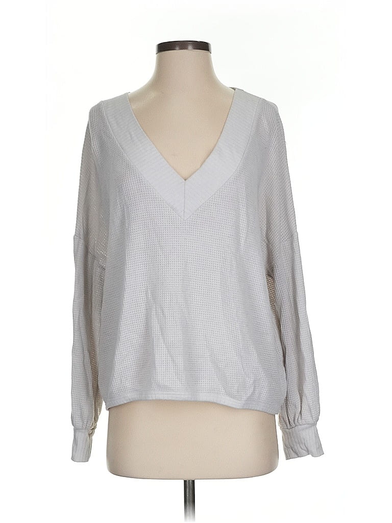 Pre-owned Lulus Pullover Sweater In Silver