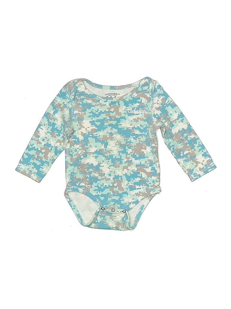 CABELA'S Pre-owned Babies' Long Sleeve Onesie In Blue