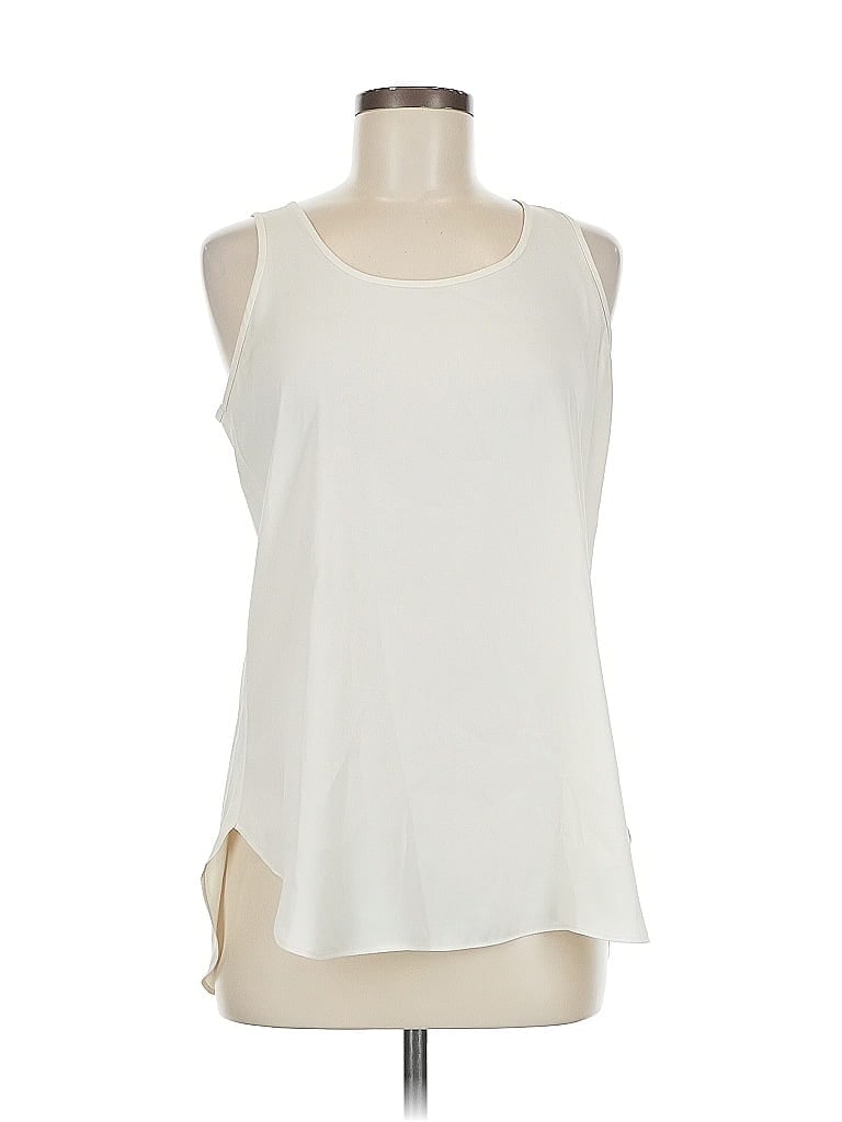 Pre-owned Ann Taylor Loft Sleeveless Blouse In White
