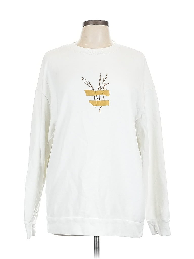 Pre-owned Urban Revivo Sweatshirt In White