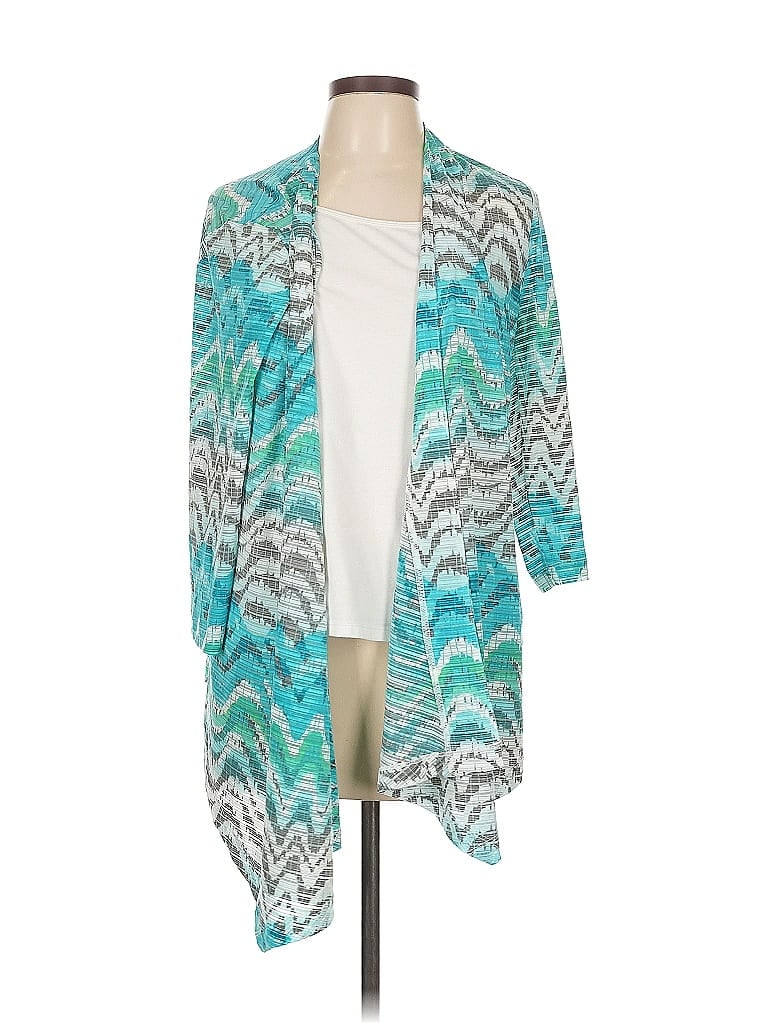 Pre-owned Easywear By Chico's Kimono In Blue