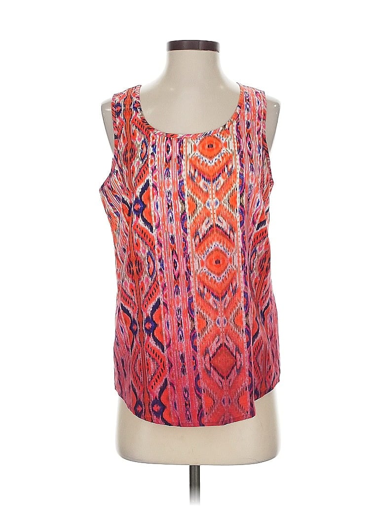 Pre-owned Olive & Oak Sleeveless Blouse In Orange