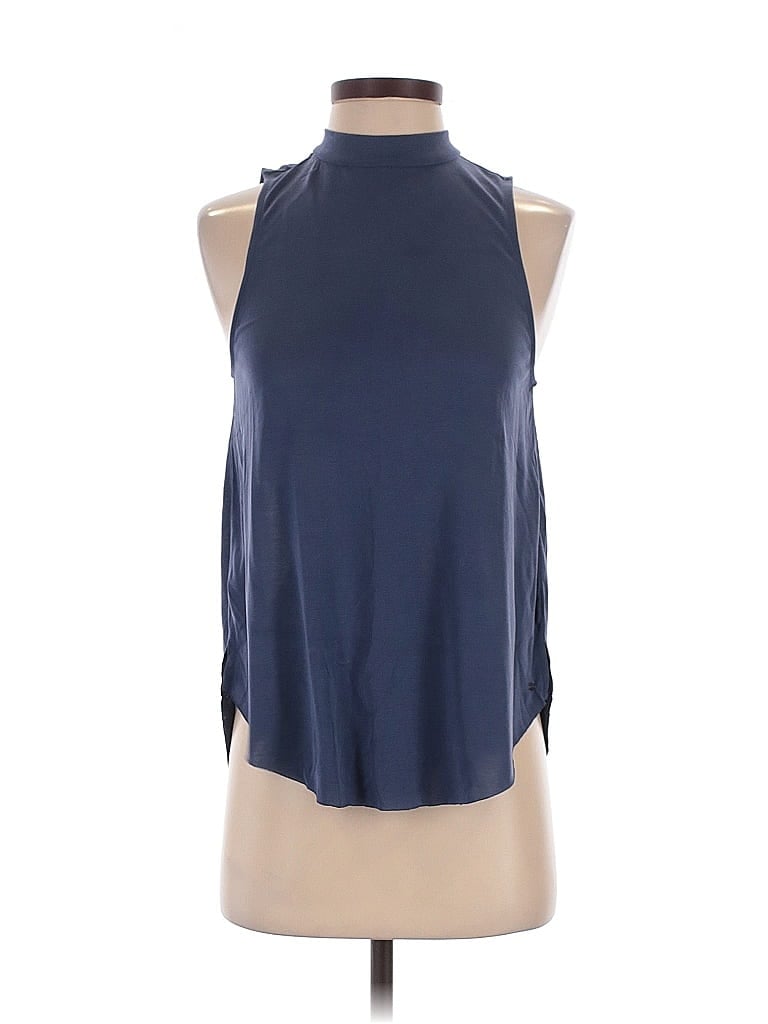 Pre-owned American Eagle Outfitters Sleeveless Blouse In Blue