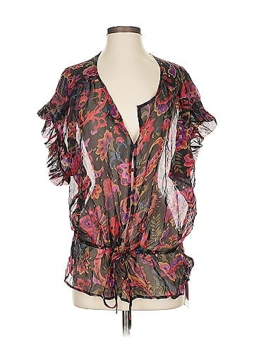 Glam Short Sleeve Silk Top (view 1)